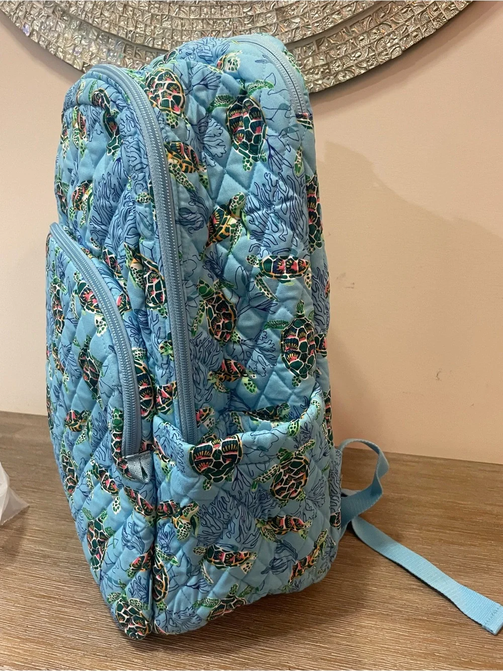 Vera Bradley Quilted Sea Turtle Backpack SET with lunch bag